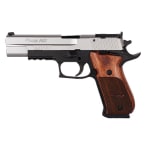 SUPER MATCH, 2-Tone, Beavertail, SAO Trigger, Adjustable Sights, Wood Grips, Test Target 220BR5-45-TAS-SUP