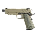 SCORPION, Flat Dark Earth Finish, Low Pro Night Sights, Ambi, Hogue Extreme Series G10 Grips + Magwe 1911CAR-45-SCPN-TB