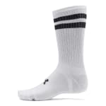 Under Armour Adult Unisex Essential White/Black Crew Socks 1387058-10100 - Main Image