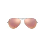 Ray-Ban Aviator Large Metal Matte Silver Light Brown Mirror Pink 0RB3025-019Z258