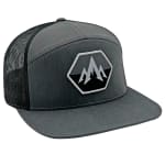 Pnuma Outdoors Hex Flat Brim Trucker Cap, Charcoal Color CP-HX-CH