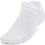 Under Armour Adult Unisex Essential Cushion White/Halo Gray No-Show Socks 1387057-10000 - Main Image