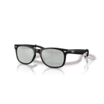 Ray-Ban Junior New Wayfarer Rubber Black Green Mirror Silver Polar 0RJ9052S-7028Y447