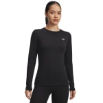 Under Armour Women's Coldgear Base 2.0 Crew Longsleeve Black/White Shirt 6004066-00200 - Main Image