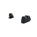 Ameriglo Optic Compatible Grn Trit w/LumiGreen Outline .378"F , Grn Trit w/White Outline .492"R Sight Set for S&W M&P (2.0 Core Dovetail) SW-333