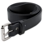 Filson 32 Black/Stainless 1.25" Leather Belt 63203001208