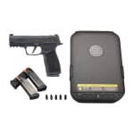 Sig Sauer P365 9mm 3.7in Blk Striker X-Ray 3 Polymer Grip (3) 17Rd Steel Mag Optic Ready Manual Safety Vaultek Kit 365XCA-9-MS-VKIT
