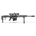 Barrett M107A1 Black 20" Leupold Mark 4 M1 and Rings 14016