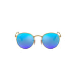 Ray-Ban Round Metal Matte Arista Blue Mirror Polar 0RB3447-1124L50