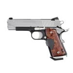 C3, Alloy Frame, Two-Tone Finish, Low Profile Contrast Sights, Magwell, Wood Grain CTC Laser Grips 1911CO-45-TSS-C3P-CTW