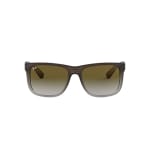 Ray-Ban Justin Rubber Brown on Grey Light Grey Gradient Green 0RB4165-8547Z55