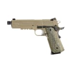 SCORPION, Flat Dark Earth Finish, Low Pro Night Sights, Ambi, Hogue Extreme Series G10 Grips + Magwe 1911R-45-SCPN-TB