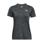 Under Armour Women's Tech Twist Shortsleeve Black/White Shirt 1384230-00100 - Main Image