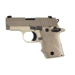 DESERT, Desert Tan Finish, SLITE Night Sights, Hogue Rubber Grips, AMBI SAFETY, X-Grip 7rd Mag 238-380-DES-AMBI
