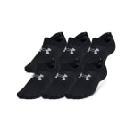 Under Armour Adult Unisex Essential Black/Castlerock Low Socks 1386240-00100 - Main Image