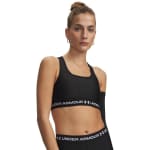 Under Armour Women's Crossback Mid Bra Ultimate Black/White 1361034-01100 - Main Image