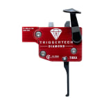 TriggerTech Diamond Trigger for Tikka T3, T3x, & T1x 4oz-32oz Adj Pull Weight, Straight Flat Lever, LH Red ZCT, CLKR, TKR Technology TIL-SRB-02-TNF