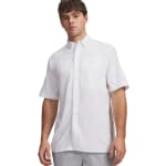 Under Armour Men's Fish Pro Hybrid Woven Shortsleeve White/Halo Gray Shirt 1383571-10000 - Main Image