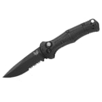 Benchmade Claymore 154CM Stainless Steel 60-62HRC Serrated 3.6" Knife w/Black Grivory Handle 9070SBK-02 - Main Image