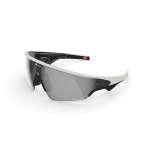 Oakley META Vanguard White w/Prizm Black Rectangle Shield - Toric Lens 6.25x4.24 Nylon (Semi-Rimless) Sunglasses OW8001-05