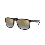 Ray-Ban Black Blue Mir Gold Gradient Polar 0RB4264-601J058