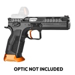 CZ-USA TS 3 Orange 9mm 5.2" Bbl Optics-Ready Steel Frame SAO Pistol w/ (1)x20rd Magazine & Manual Safety 91233 - Main Image