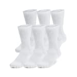 Under Armour Adult Unisex TC White/Black Crew Socks 1386315-10000 - Main Image