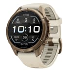 Garmin Fenix 9 Pro 43mm Autumn Gold Titanium Smartwatch w/ Built-In Flashlight, AMOLED Display, Cream-French Gray Silicone Band 010-04335-25 - Main Image