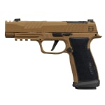 Sig Sauer P365 9mm 3.7inDH3 Striker X-Ray 3 Optic Ready AXG Mod Grip Comp Magwell Coyote Pistol w/(2) 21rd and (1)17rd Steel Mags 365AXGF-9-DH3