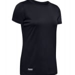 Under Armour Women's Tactical Tech Shortsleeve Black Shirt 1343357-00100 - Main Image