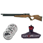 JTS Airacuda Max Big Bore .30 Cal Wood PCP Air Rifle with 3.25g Ammo and Cleaning Kit JAGACUDAM30 - Main Image