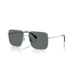 Ray-Ban Silver Dark Grey Polar 0RB3758-0038156