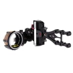 AXCEL Archery LANDSLYDE Slider Picatinny Mount w/AccuStat II Scope Micro 5-Pins .019 Fiber Black Bow Sight ALND-P519-4BK