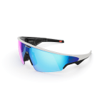 Oakley META Vanguard White w/Prizm Sapphire Rectangle Shield - Toric Lens 6.25x4.24 Nylon (Semi-Rimless) Sunglasses OW8001-06