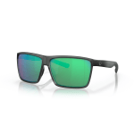 Costa Rincon Matte Smoke Crystal Frame Sunglasses w/ Green Mirror 580G Lenses RIN-156-OGMGLP