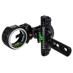 Driver Slider Sight- Mathews Bridge-Lock - w/ AccuStat II Scope - Micro 3 Pins - .010 Fiber - Stealth ADVR-B310-4AB