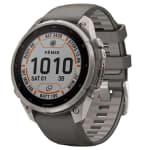 Garmin Fenix 9 Pro 47mm Titanium Smartwatch w/ inReach, Solar Display, Pebble Gray-Silver Gray Silicone Band 010-04338-00 - Main Image
