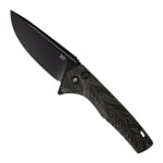 Tekto F3 Charlie Black D2 Blade Damascus G10 Handle Black Accents Drop Lock Fine Edge Folding Knife F3R-G1MX-D2BK1-A1 - Main Image