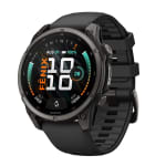 Garmin Fenix 9 47mm Carbon Gray DLC Titanium-Color Smartwatch w/ Built-In Flashlight, AMOLED Display, Black Silicone Band 010-04762-10 - Main Image
