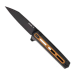 Tekto F4 Echo Black S35VN Blade Aluminum Handle Brown G10 Inserts Black Accents Drop Lock Fine Edge Folding Knife F4R-T6GBR-S35BK5-A1 - Main Image