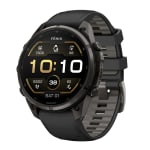 Garmin Fenix 9 Pro 47mm Carbon Gray DLC Titanium Smartwatch w/ Built-In Flashlight, AMOLED Display, Black-Pebble Gray Silicone Band 010-04336-15 - Main Image