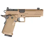 Springfield Armory 1911 DS Prodigy 9mm 5"Bbl Coyote Brown Handgun w/AOS Plate, U-Notch Tritium Sights, Integrated Comp, 2x10rd Mags PH9119AOSCBLC-COMP - Main Image