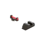 Ameriglo 1L Red Fiber .115" FRONT Flat Black REAR Optic Height Fiber, Glock - All Models GFT-140