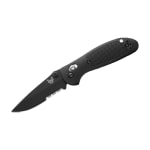 Benchmade Pardue Mini Griptilian AXIS Stud Serrated Drop-Point Black Grivory Knife 556SBK-S30V