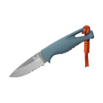 Benchmade Intersect Fixed Blade Serrated Drop-Point Depth Blue Santoprene Knife 18050S