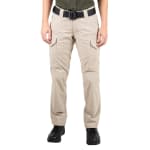 First Tactical Women's V2 Tactical Pants 2-Way Stretch Water Resistant Double-Dyed Khaki 124011-055 - Main Image