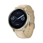 Garmin Venu 4 41mm Beige w/Lunar Gold + Leather Advanced Health and Fitness Smartwatch 010-03013-03