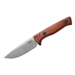 Benchmade SlipRidge Fixed Combo Drop-Point MagnaCut Stainless Steel (60-62 HRC) Blade Dark Brown Stabilized Wood Handle Knife 15650-COMBO - Main Image