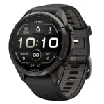 Garmin Fenix 9 Pro 43mm Carbon Gray DLC Titanium Smartwatch w/ Built-In Flashlight, AMOLED Display, Black-Pebble Gray Silicone Band 010-04335-15 - Main Image