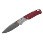 Benchmade Bugout AXIS Drop-Point Grey Redstone Aluminum & Richlite Knife 535-09